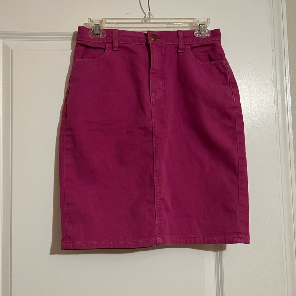 American Apparel Fuscha Denim Skirt (L)